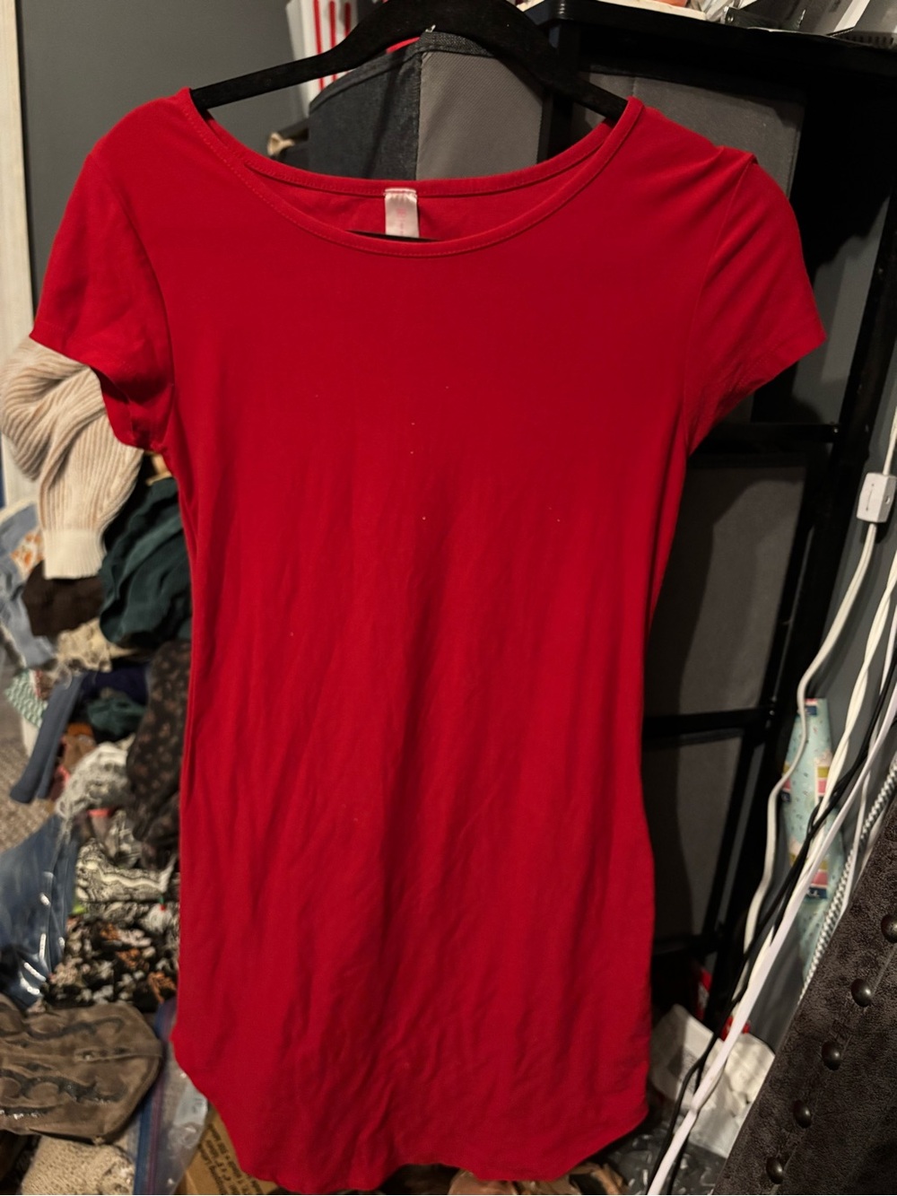 No Boundaries Red Short-Sleeve Tee Dress